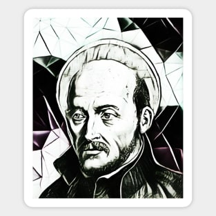 Ignatius of Loyola Black and White Portrait | Ignatius of Loyola Artwork 3 Magnet